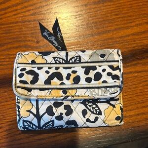 Vera Bradley Floral Wallet - Black and Yellow
